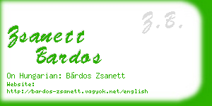 zsanett bardos business card